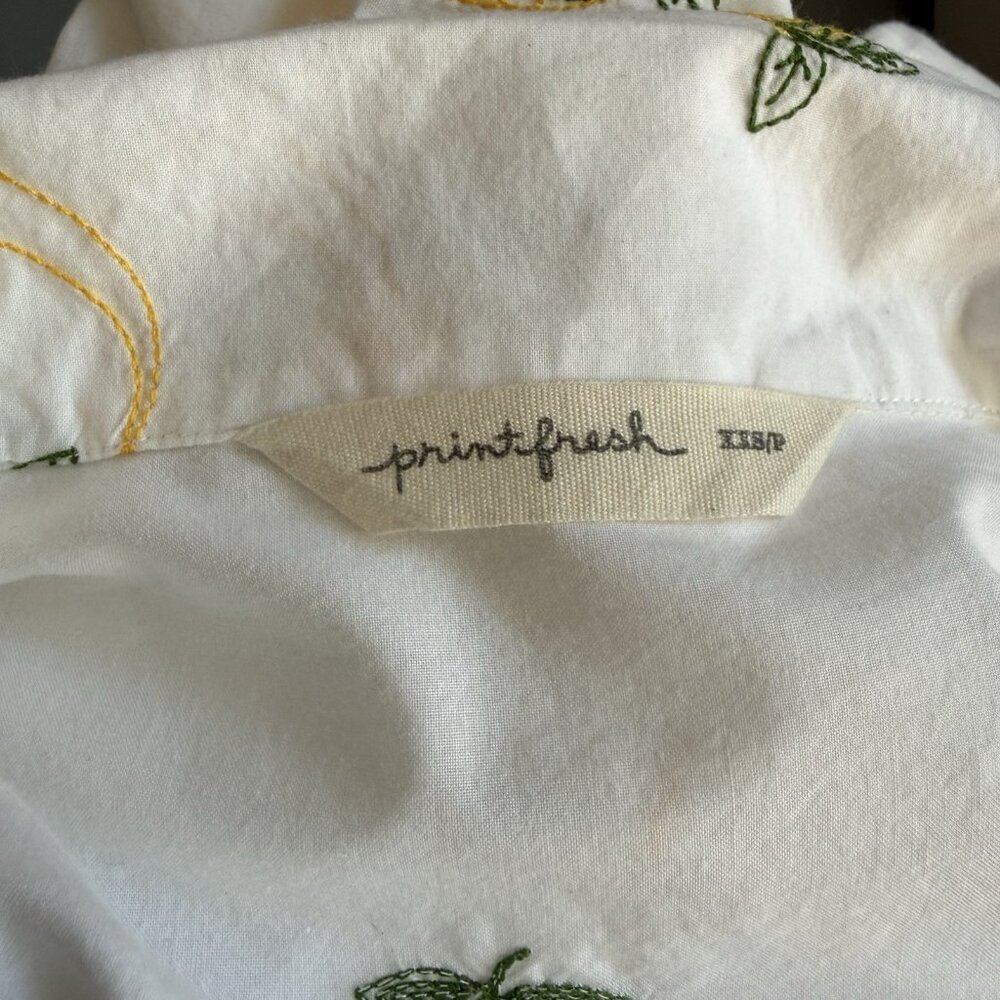 Printfresh Lemon Drop Embroidered Button-Down Sle… - image 3